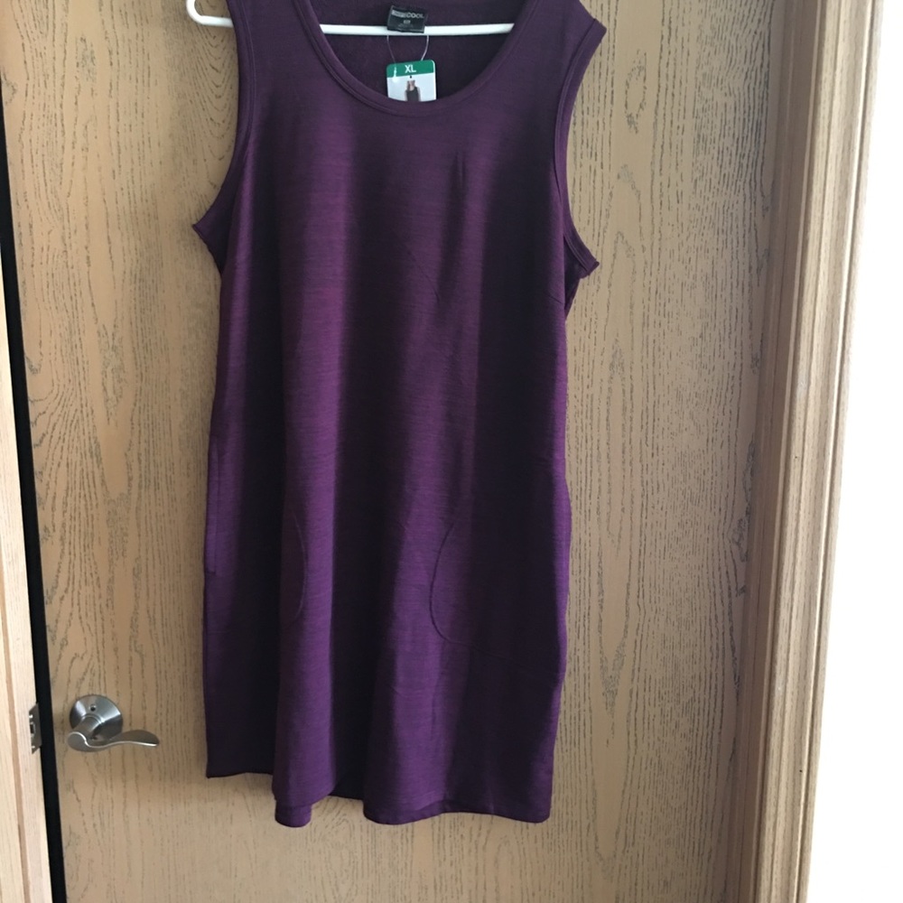 NWT Deep Purple Sleeveless Dress with Pockets